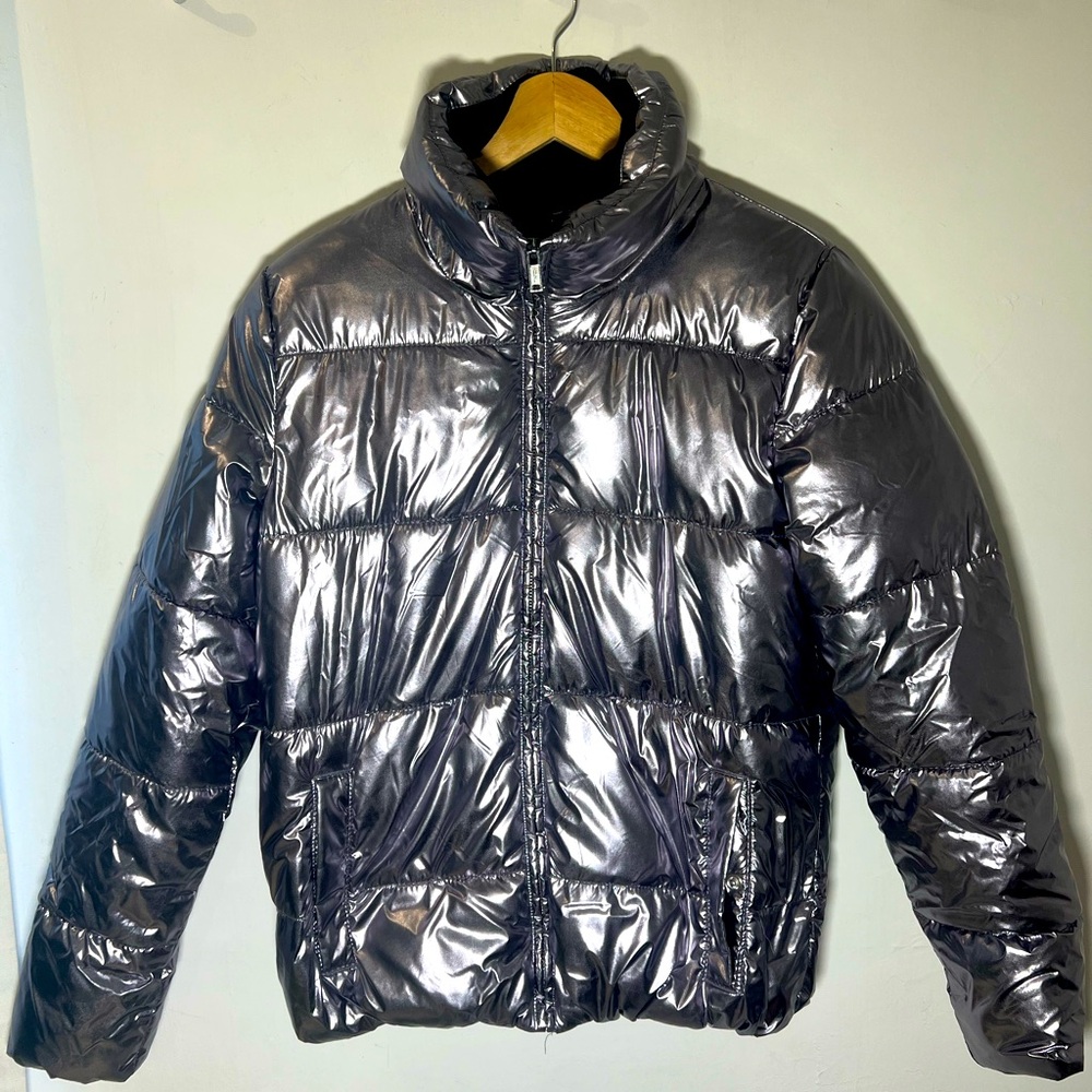 Old Navy Metallic Silver Puffer NWOT